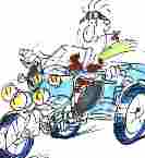 motorrade, trike, anita auf der harley