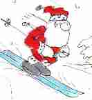 Weihnachtsmann nach Weihnachten: Skiurlaub!